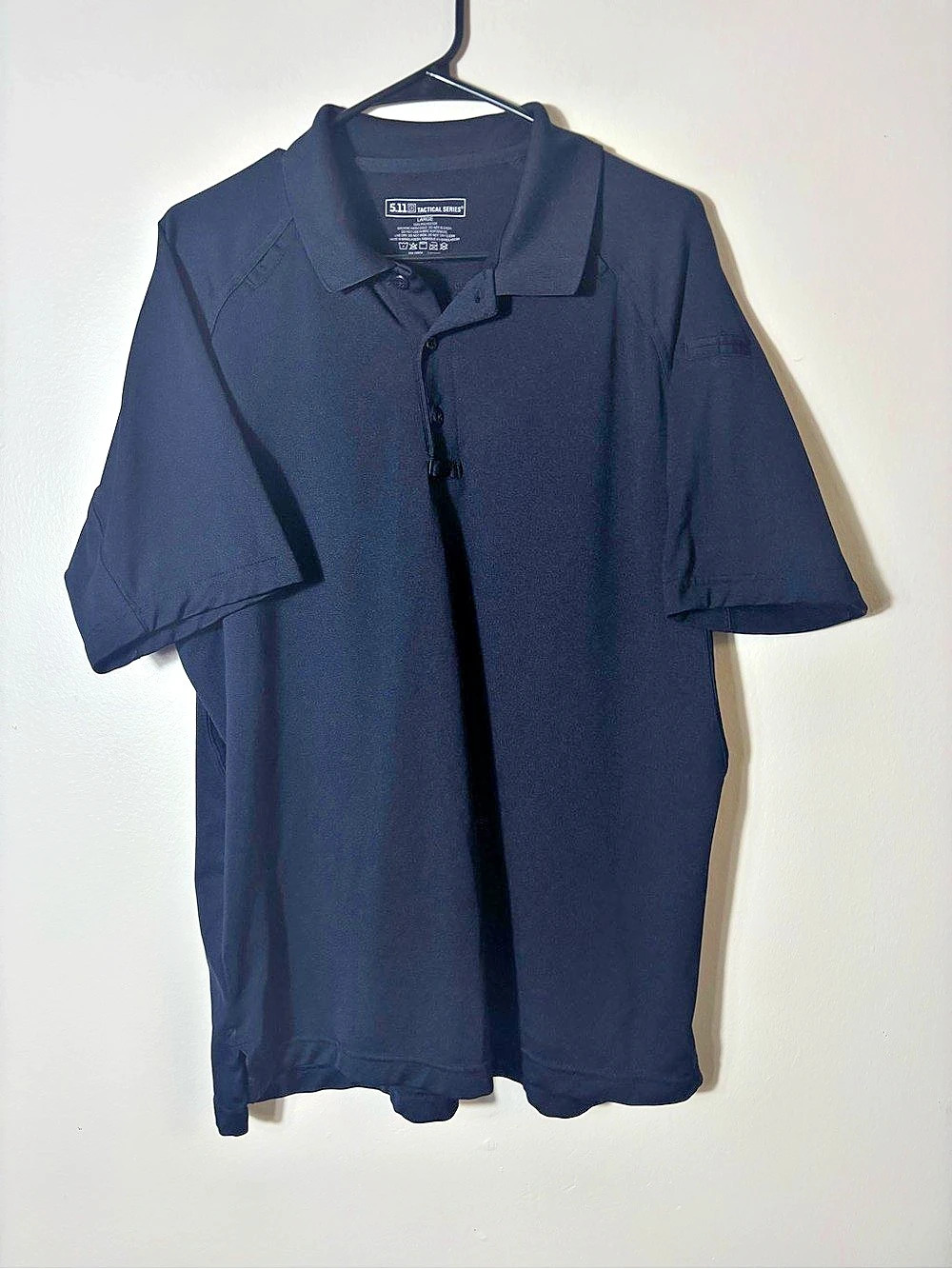 5.11 Tactical Polo Shirt Men Size L Black Short Sleeve